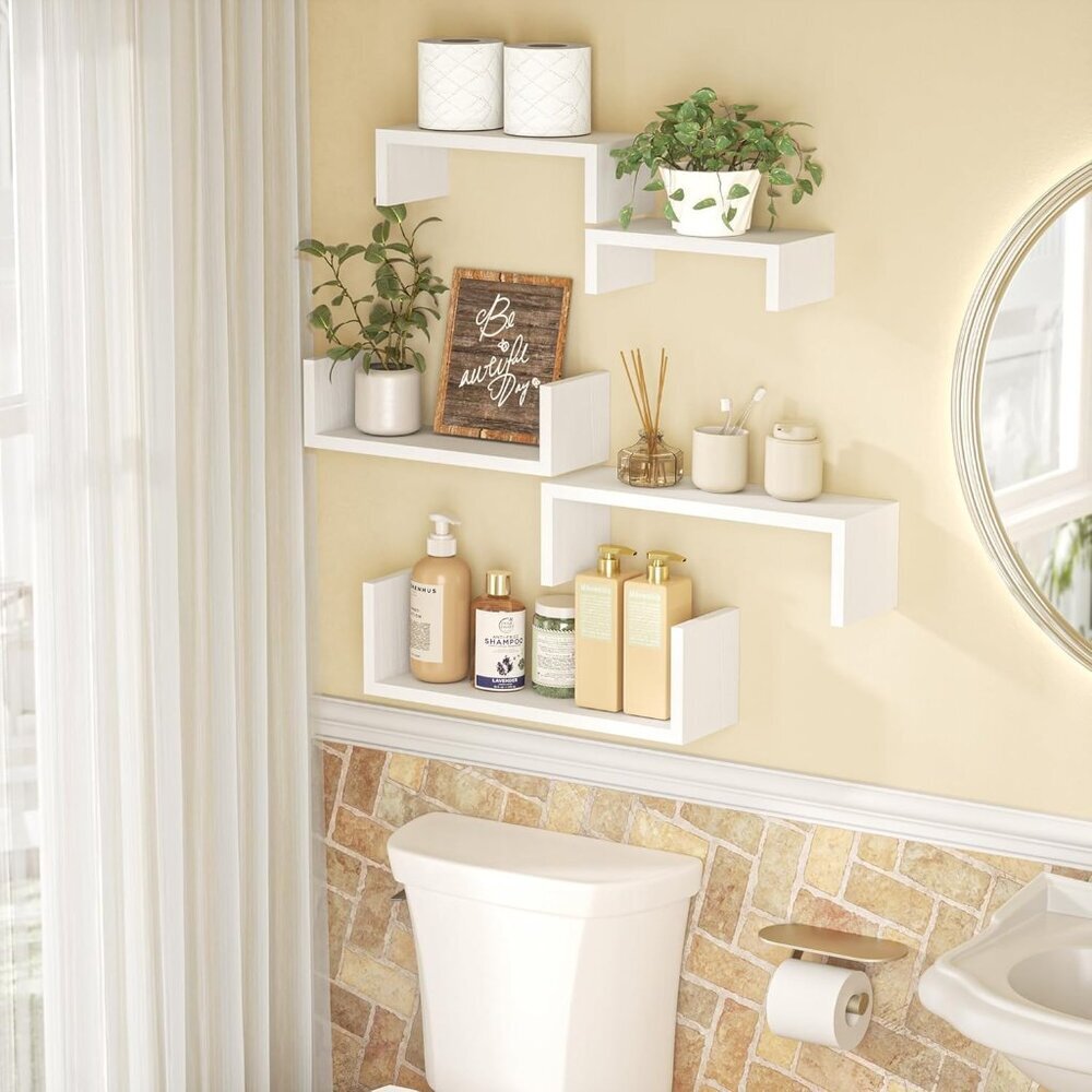 Floating Shelves for Wall, Wall Shelves for Bathroom, Bedroom, Living Room, Kitc - Picture 2 of 7